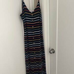 LOFT colorful Spaghetti Strap Sundress